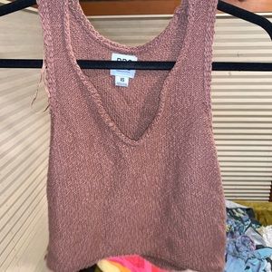 BDG URBAN OUTFITTER TOP! Brown crocheted top. Super great coverup.